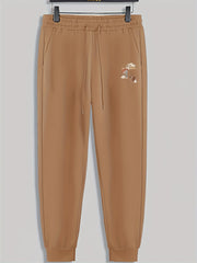 Mountain Print Men's Drawstring Sweatpants for Spring Autumn