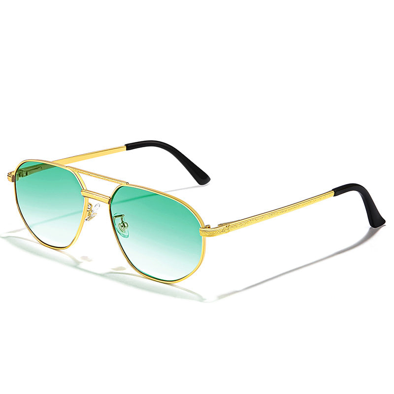 Vintage Polygon Punk Sun Glasses Double Bridge Square Shade UV400