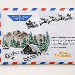 Christmas Transparent Stamps Xmas Theme City House Background