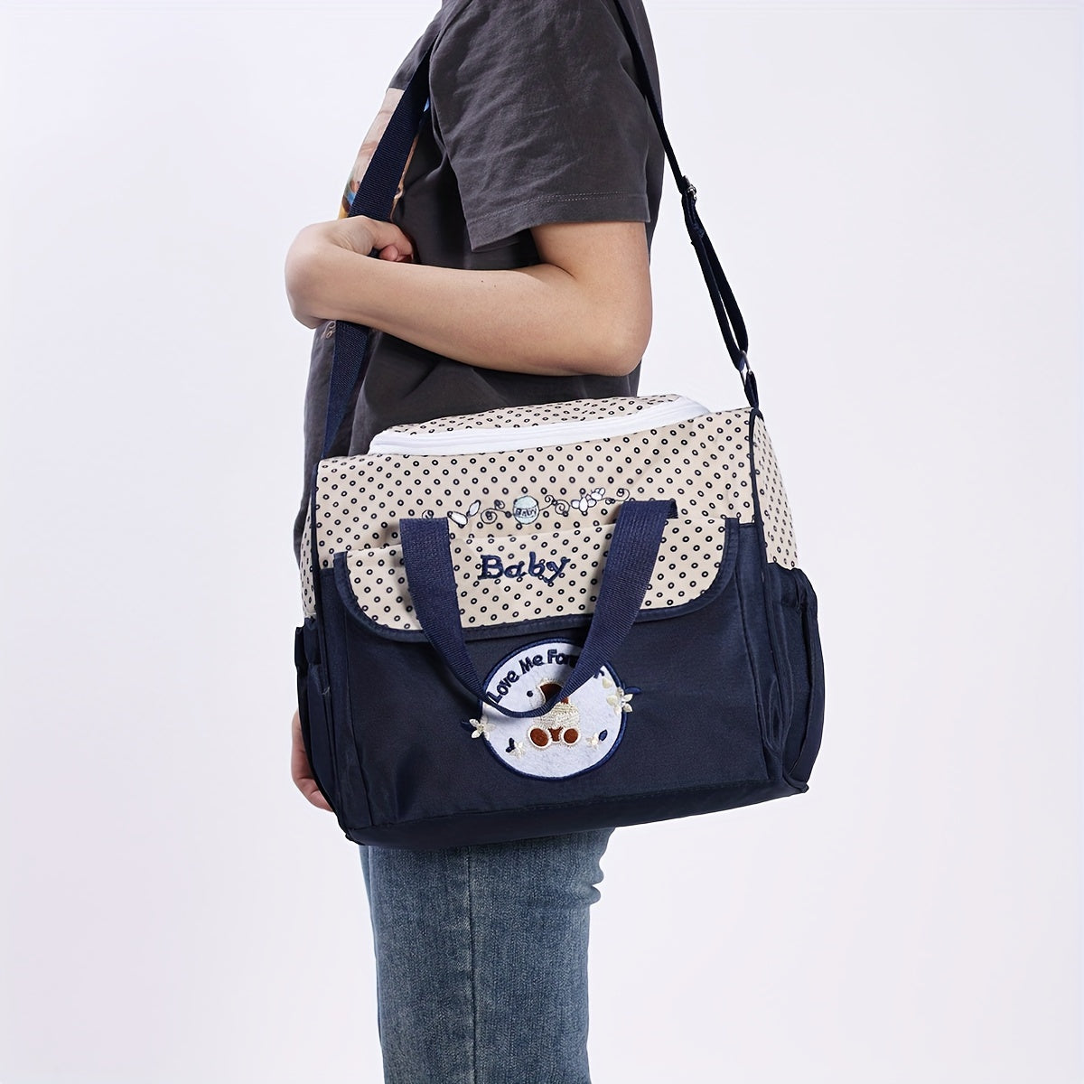 Animal Print Lightweight Messenger Bag for Travel Bear Diaper Bag