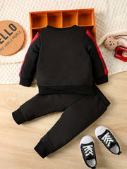 Baby Boy Plaid Long sleeved Top Trousers 2pcs Set