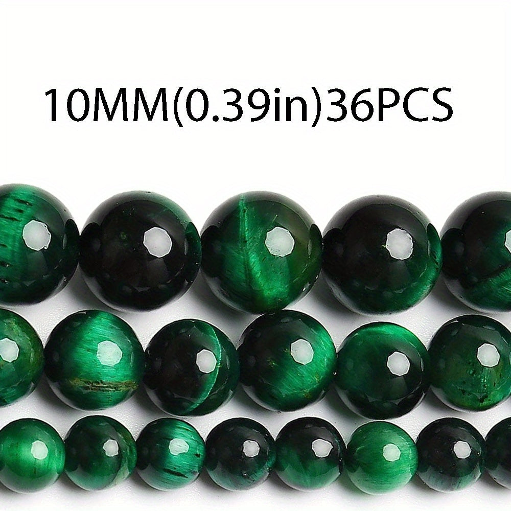 36pcs 6 8 10mm Sky Tiger Eye Loose Beads DIY Bracelets Necklaces Earrings