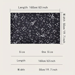 Music Note Chiffon Scarf Solid Gauze Shawl Women