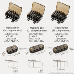Portable Weekly Pill Organizer with Morning Afternoon Evening Compartments