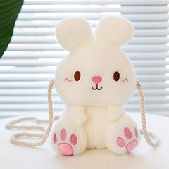 Kids Cartoon Plush Rabbit Bag Coin Purse Crossbody Travel Bag