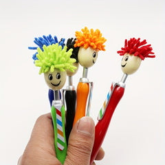 Creative Doll Head Gift Pen Plush Smiling Face Touch Screen Ballpoint Pen