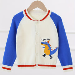 Dinosaur Cartoon Boys Jacket Spring Fall Outwear Kids