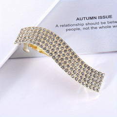 Rhinestone & Pearl Hair Clip French Barrette Accessory