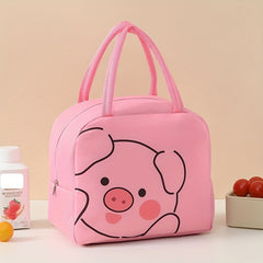 Cartoon Bento Bag Thick Insulated Waterproof Aluminum Film Zipper Storage Bag