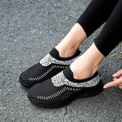 Women's Breathable Athletic Running Shoes Slip On Casual Mesh Sneakers