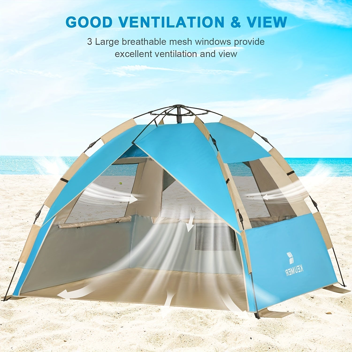 Portable Beach Tent for Sun Protection & Outdoor Fun