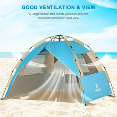 Portable Beach Tent for Sun Protection & Outdoor Fun