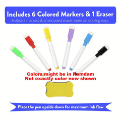 Magnetic Acrylic Calendar For Fridge 2 Pcs Clear Dry Erase Board