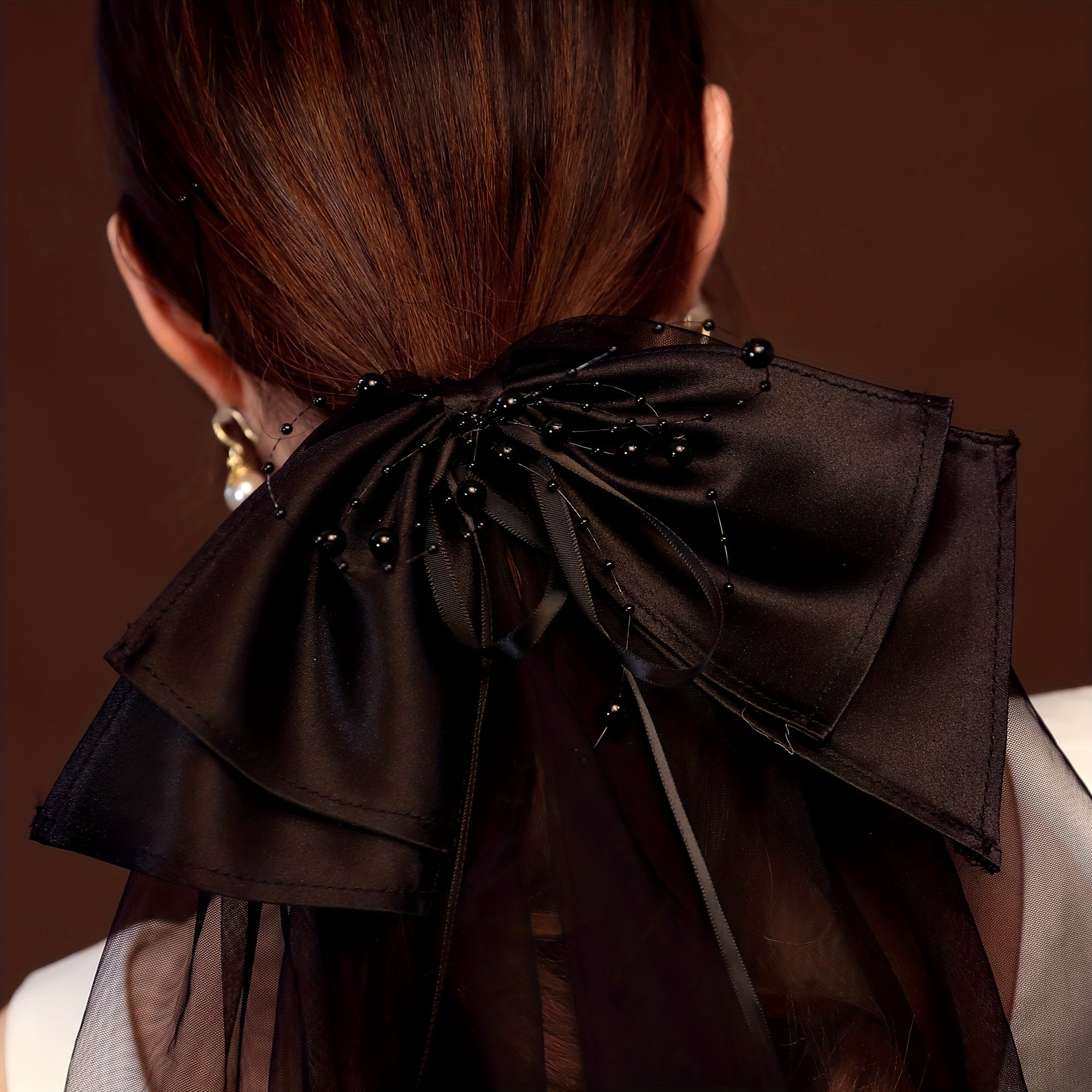 Mesh Bowknot Head Piece Wedding Gauze Veil For Bride