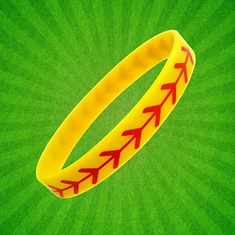 Sporty Softball Silicone Bracelet - Ideal Gift for Fans and Players