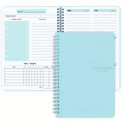 Spiral Coil A5 Undated Daily Weekly Planner 52 Pages