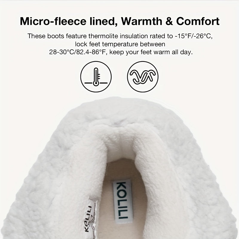Women Duck Boot Waterproof Shell Fur Lined Winter Snow Boot