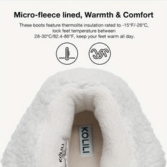 Women Duck Boot Waterproof Shell Fur Lined Winter Snow Boot