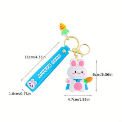 Rabbit Doll Anime Couple Keychain Pendant for Women