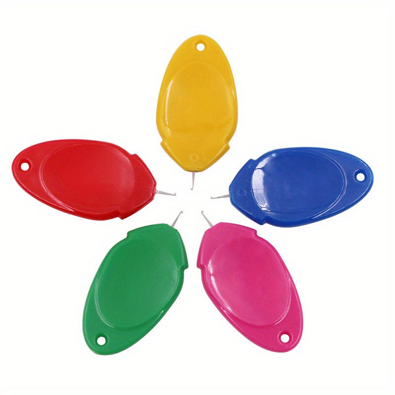 5pcs Needle Threader Tool with Clear Case for Hand Sewing, Machine Embroidery