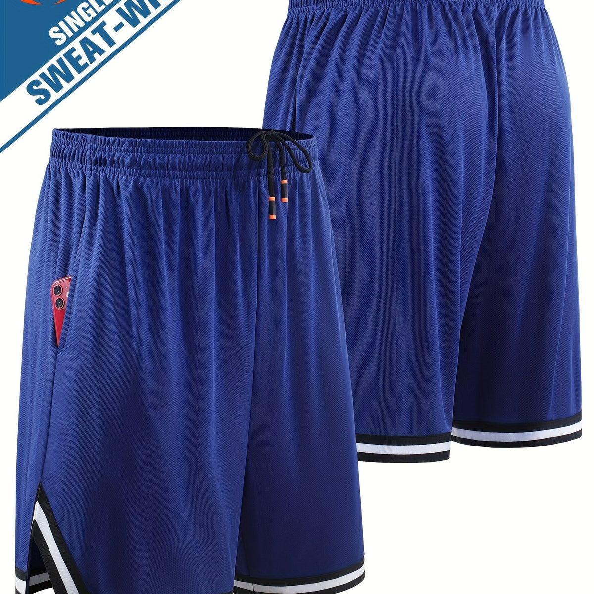 Men's Quick Dry Sports Shorts Elastic Waistband Stretchy Fabric