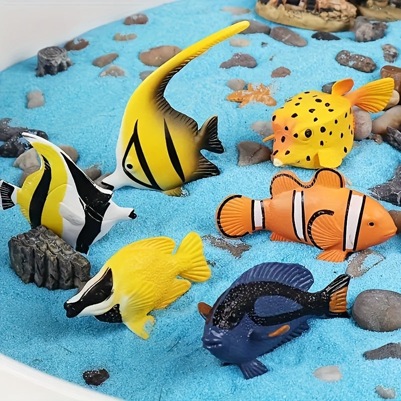 6pcs Mini Ocean Small Fish Soft Glue Children's Toys