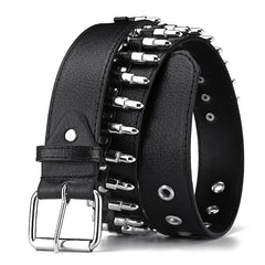 Rivet Bullet Belt Men's Punk Style Clothing Accessory