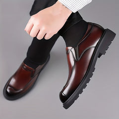 Men's Leather Loafer Shoes Comfy Non-slip Slip-On Shoes