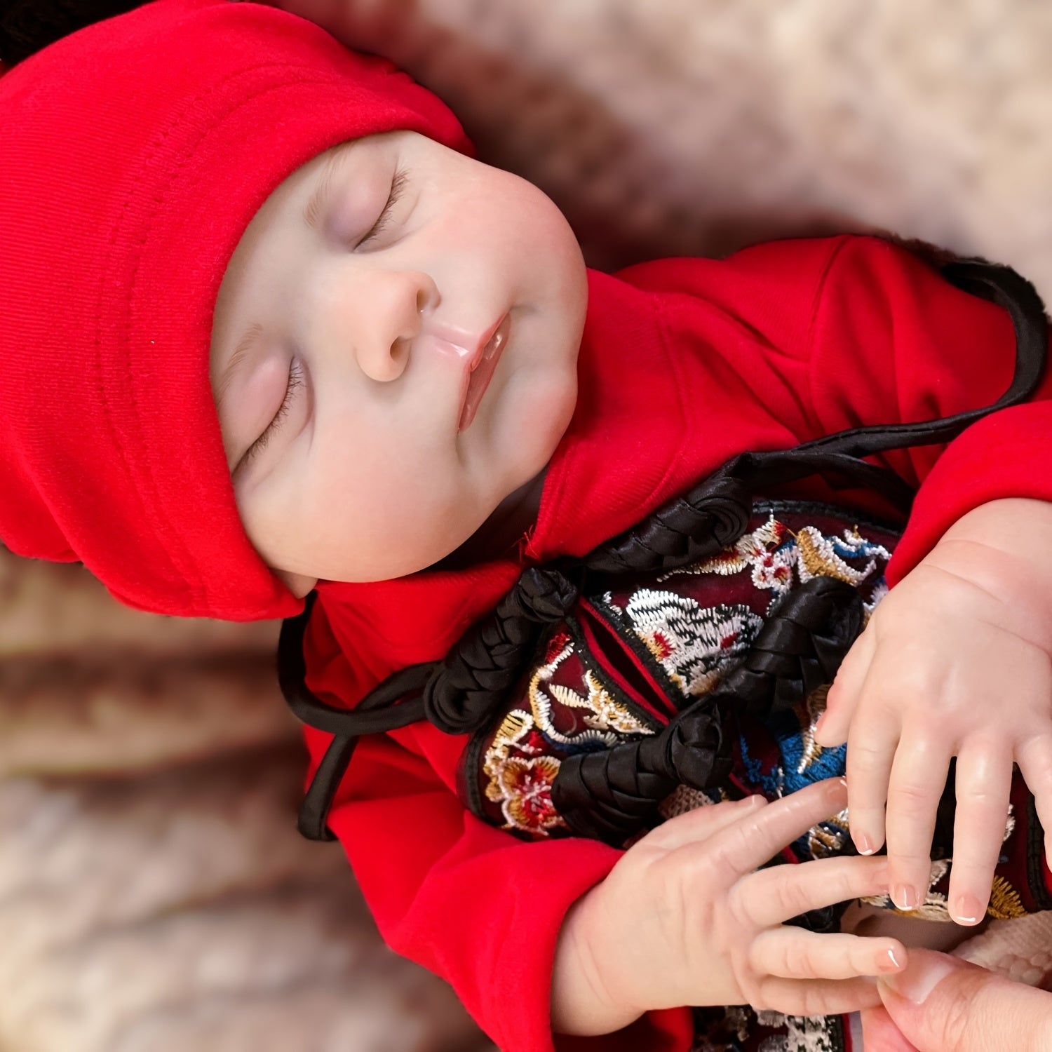 Sleeping Baby Reborn Doll Hand Painted Soft Vinyl Whole Body Bathable Mixed