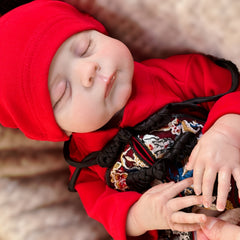 Sleeping Baby Reborn Doll Hand Painted Soft Vinyl Whole Body Bathable Mixed