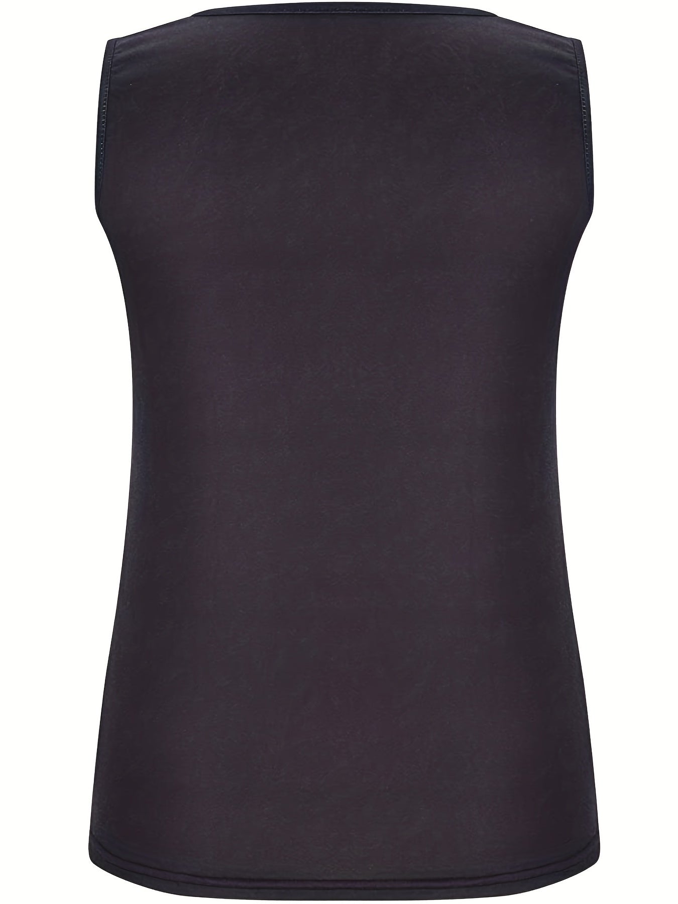 Colorblock Stripe Tank Top Notched Neck