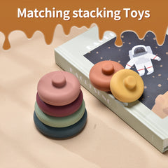 Colorful Silicone Stacking & Nesting Blocks for Toddlers
