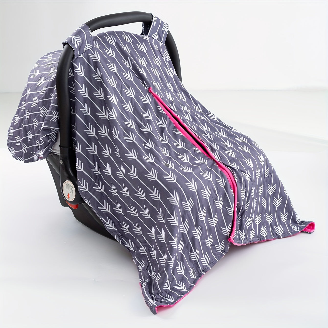 Gray Arrow Print Car Seat Sunshade Cover for Girls