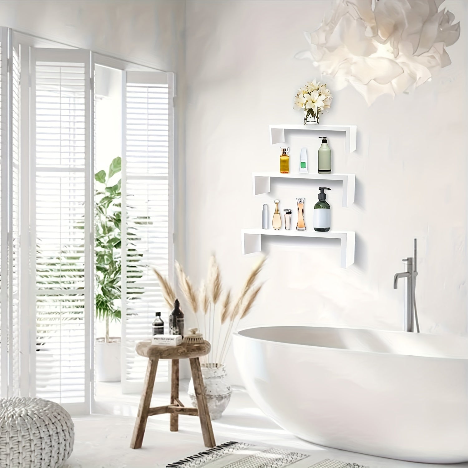 3pcs Modern U Shaped Wall Rack - Minimalist Storage and Decoration Rack