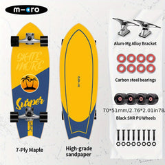Maple Surf Skate Board Surfskate Street Land Waveboard Training