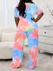  Tie Dye Tee & Wide Leg Pants Set
