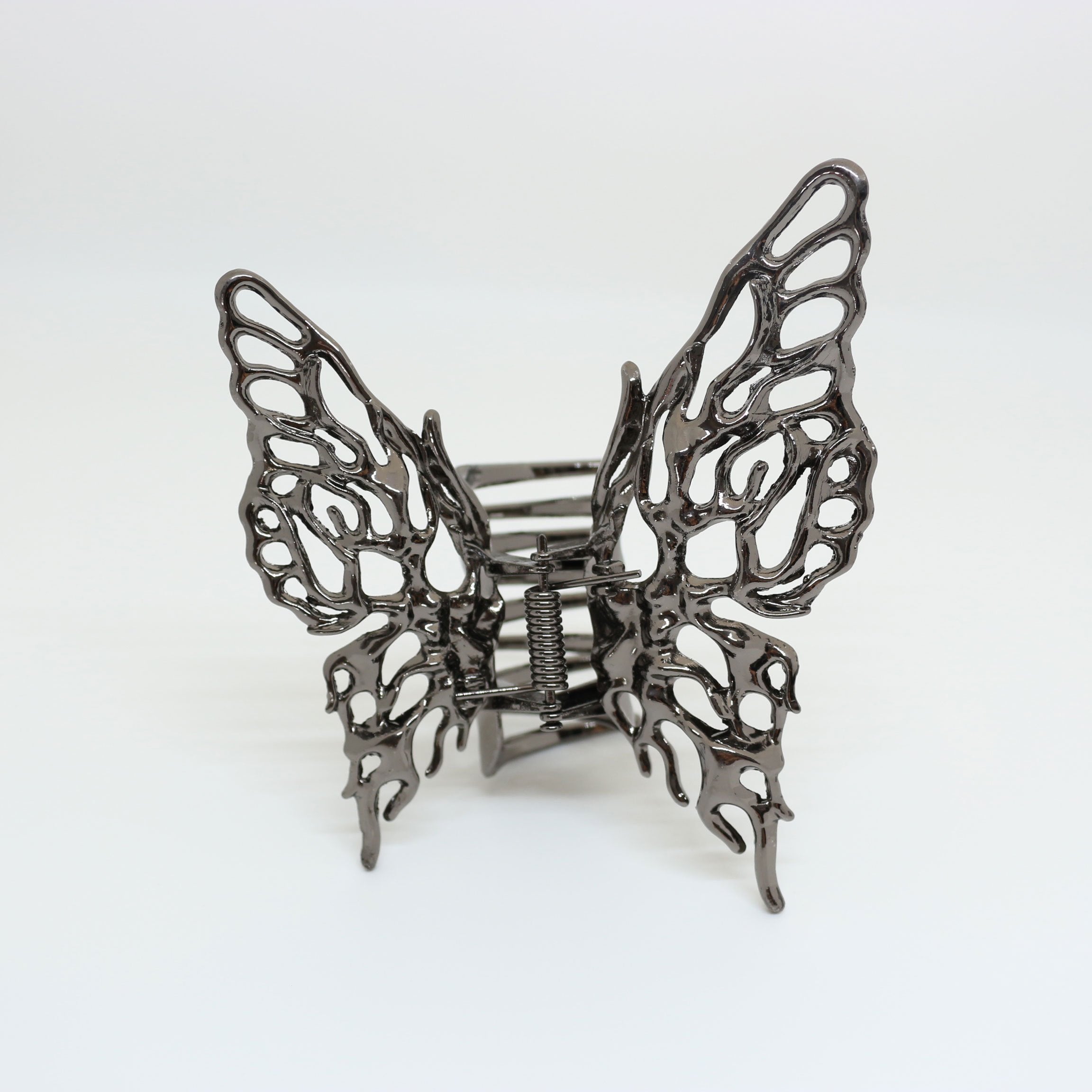 Silvery Metal Butterfly Hair Claw Clip for Women and Girls