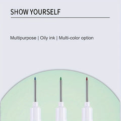 3pcs Deep Hole Lengthened Head Marker Pen Ceramic Tile Deep Hole Marker Pen