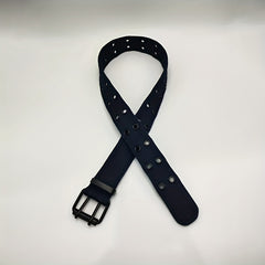 Men's Heavy Duty Web Belt Solid Color Hole Buckle Waist Strap