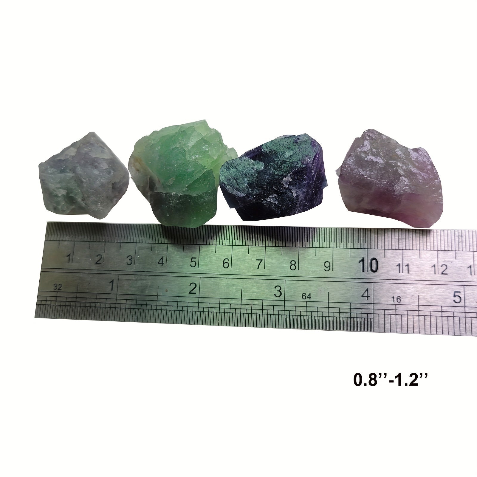 2OZ Natural Rainbow Fluorite Rough Crystals for Healing Stones