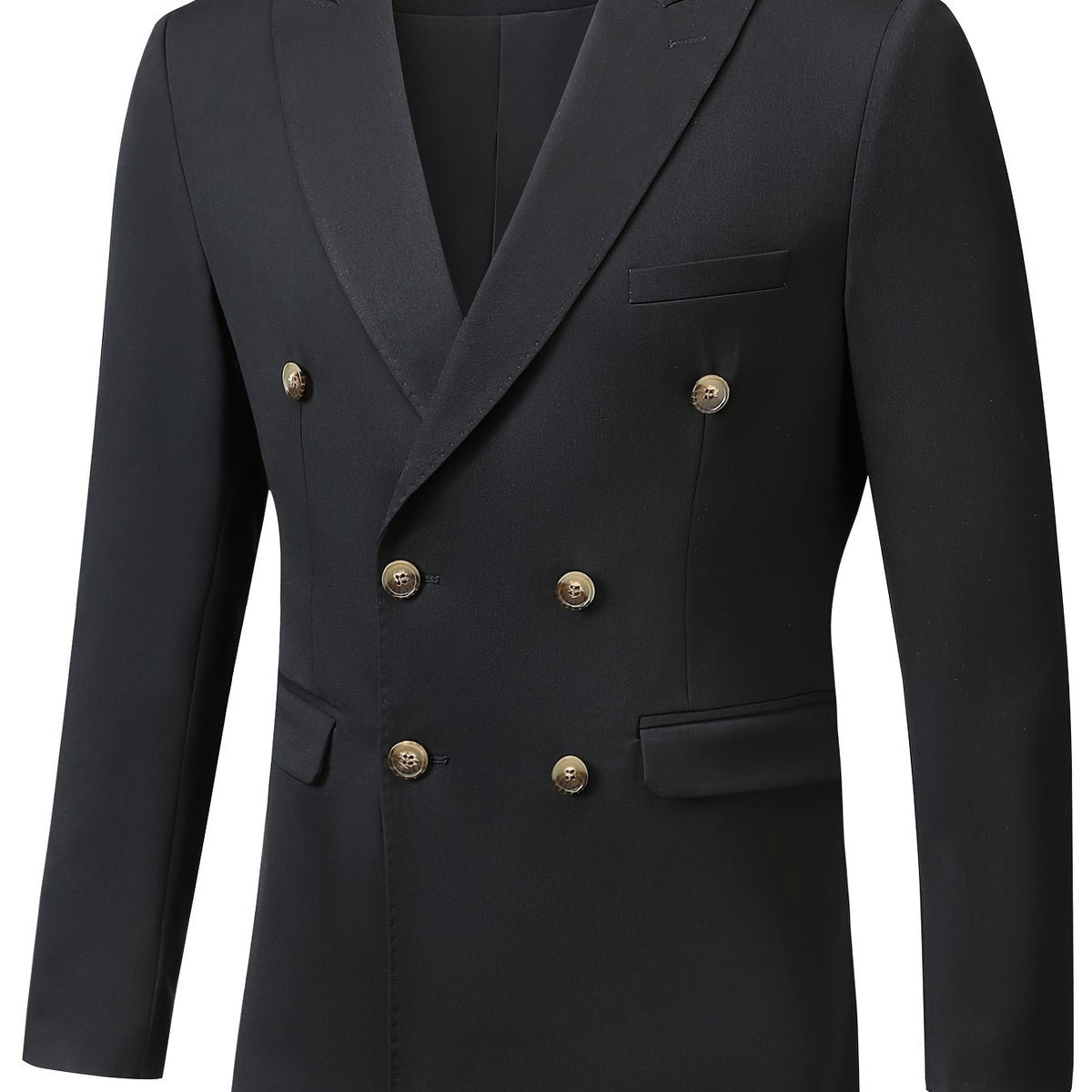 Men's V-neck Double Breasted Suit Top