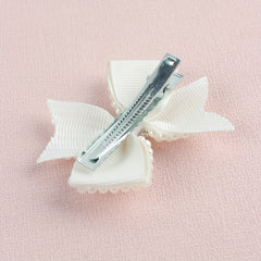 2pcs Faux Pearl Bow Hair Clips for Hair Bangs Braids Girls Baby Accessories