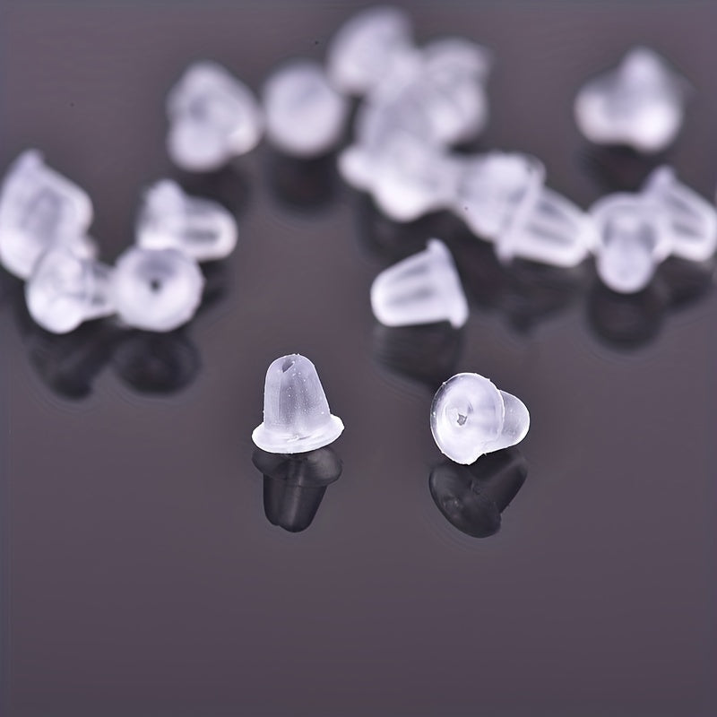 100pcs Silicone Earring Back Stoppers for Stud Earrings DIY Accessories
