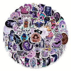 100pcs Die Cut Vinyl Ghost Witch Sticker Pack for Kids Laptop Luggage