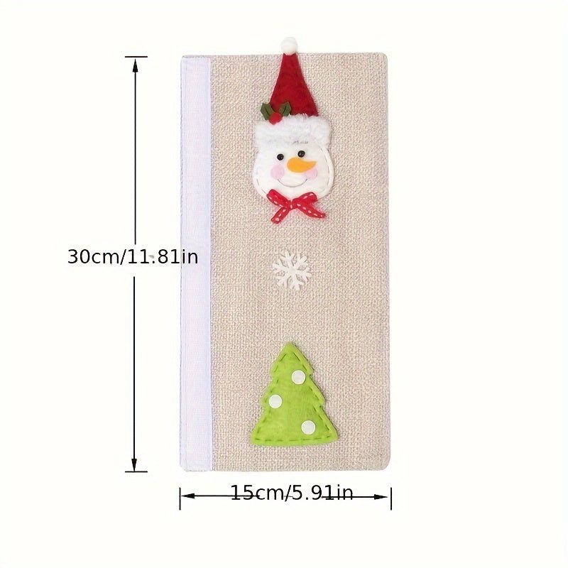 3pcs Christmas Fridge Handle Cover Xmas Home Decor