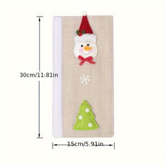 3pcs Christmas Fridge Handle Cover Xmas Home Decor