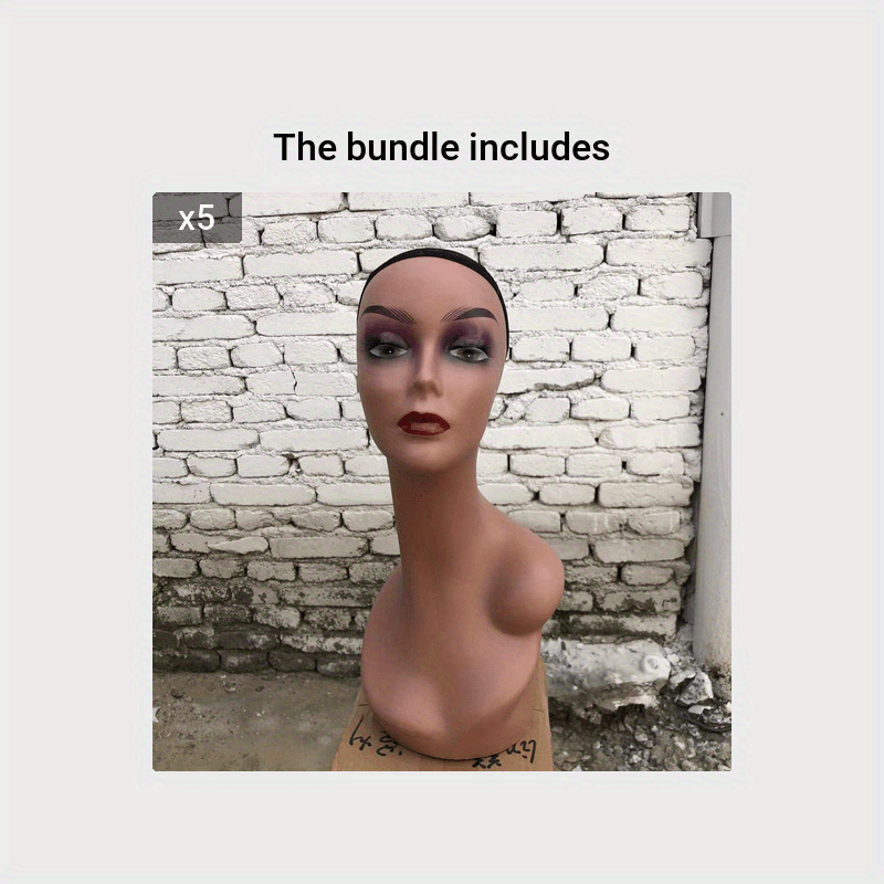 Single Shoulder Model Head Wig Display Stand for Home Salon
