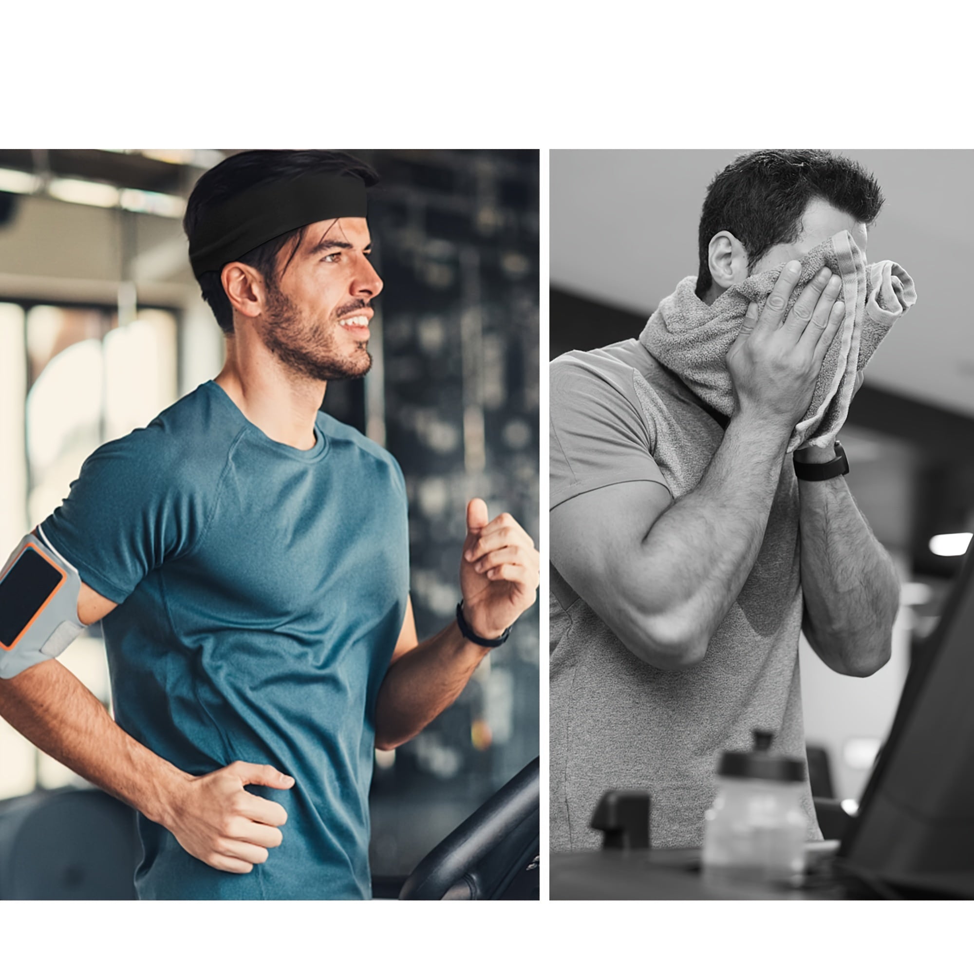 3pcs Men's Sports Headbands Breathable Mesh Sweat Bands