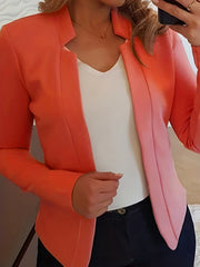  Solid Long Sleeve Workwear Blazer