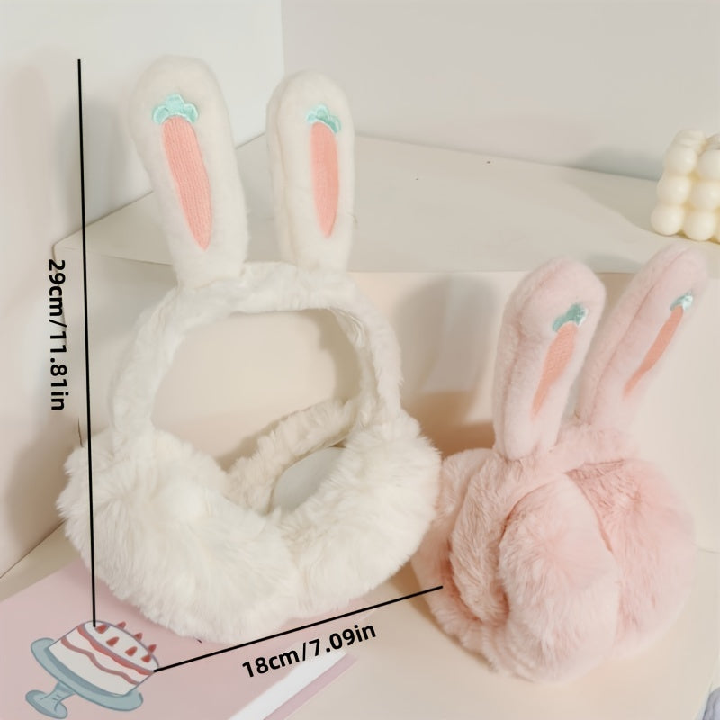 Cartoon Rabbit Ear Hair Warmers for Women